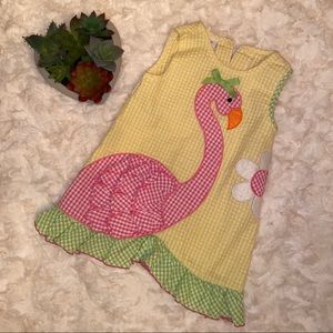 Bonnie Jean Boutique Seersucker Flamingo Dress 2T